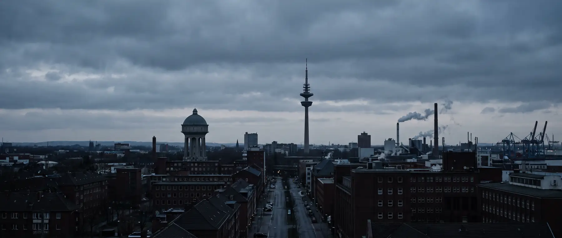 Mannheim: Blick über Stadt und Umgebung
